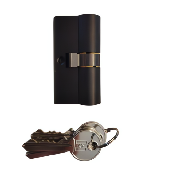 Zwarte cilinder 30/30mm inclusief 3 sleutels