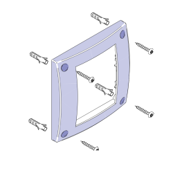 SALTO ANTI VANDALISME FRAME INBOUW (INCL. MONTAGEPLAAT)