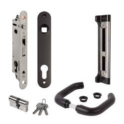 LOCINOX FORTYLOCK SET MET ZWARTE KRUK EN AFDEKPLAAT, CILINDER EN RVS SLOTVANGER (FORTYSET-40S-BA) LOCINOX FORTYLOCK SET MET ZWARTE KRUK EN AFDEKPLAAT, CILINDER EN RVS SLOTVANGER (FORTYSET-40S-BA)