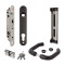 LOCINOX FORTYLOCK SET MET ZWARTE KRUK EN AFDEKPLAAT, CILINDER EN RVS SLOTVANGER (FORTYSET-40S-BA)