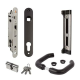 LOCINOX FORTYLOCK SET MET ZWARTE KRUK EN AFDEKPLAAT, CILINDER EN RVS SLOTVANGER (FORTYSET-40I-BA)