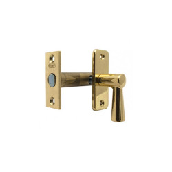 2600/6-50 BLIS. INSTEEKGRENDEL, DM50MM, VOORPLAAT MESSING GEPOLIJST 22X55MM RECHTHOEKIG, MESSING GEPOLIJST GREEPJE, ROZET, SLUITPLAAT EN BUISSTUK, SCHOOT ZAMAC VERZINKT, BLISTERVERPAKKIN