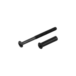 AG0367 SMEEDIJZER ZWART, SMEEDIJZER ZWART + HULS M4X49 MM T.B.V. DEURDIKTE 56 MM