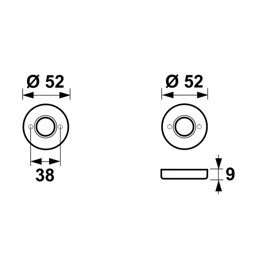 Axa Curve binnendeurrozet 6220