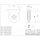 CA 412080 - Loopwiel met gaffel en V-groef CA 412080 - Loopwiel met gaffel en V-groef