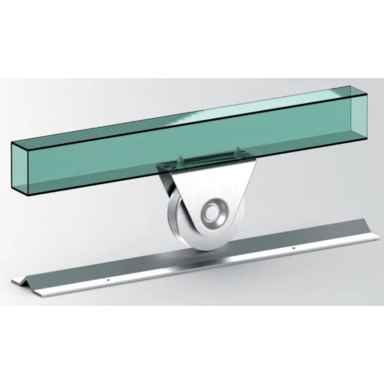 CA 412080 - Loopwiel met gaffel en V-groef CA 412080 - Loopwiel met gaffel en V-groef