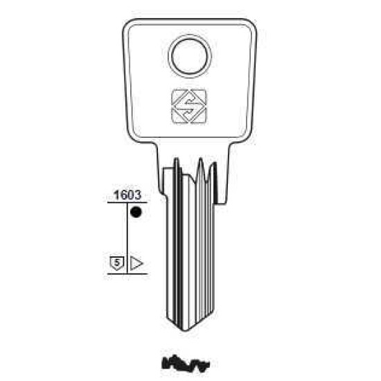 CILINDER SLEUTEL MV CE158 (1SB)