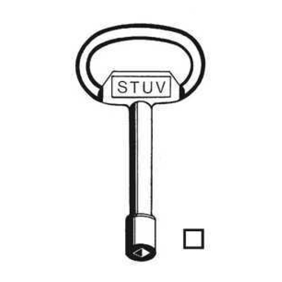 DOORNSLEUTEL VIERKANT -STUV