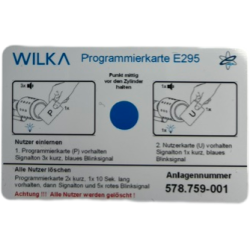 E295 programmeer kaart E295 programmeer kaart