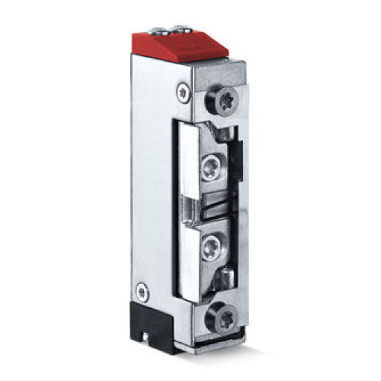 ELEKTRISCHE SLUITPLAAT MINI, SPANNINGSLOOS ONTGRENDELD, 24V, MET SCHOOTGELEIDING