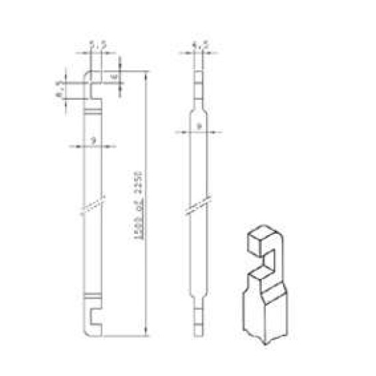 ESPAGNOLETSTANG 9MM 150CM LANG