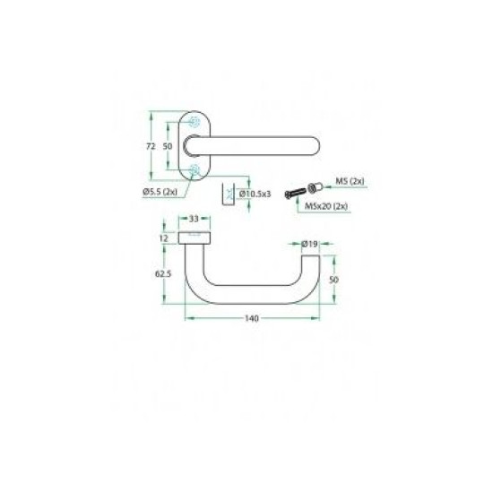 GATDEEL CHASE ZWART MAT 8MM OVAAL ROZET GATDEEL CHASE ZWART MAT 8MM OVAAL ROZET