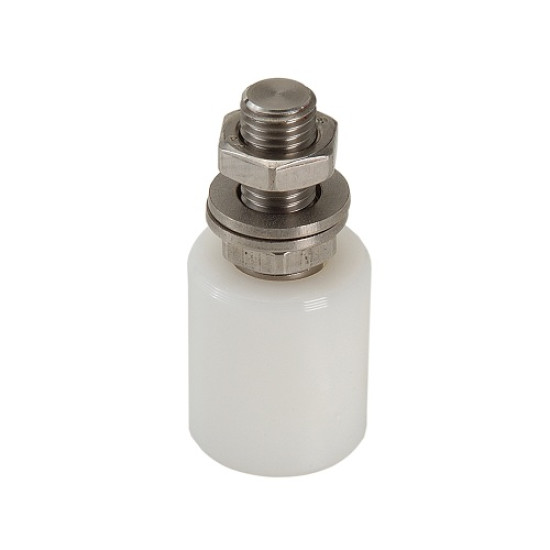 GELEIDINGSROL Ø30MM, NYLON WIT, RVS