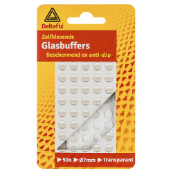GLASBUFFER ZELFKLEVEND BOL TRANSPARANT 8 MM X 1.3MM 50ST GLASBUFFER ZELFKLEVEND BOL TRANSPARANT 8 MM X 1.3MM 50ST