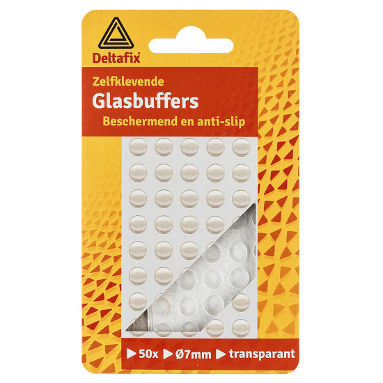 GLASBUFFER ZELFKLEVEND BOL TRANSPARANT 8 MM X 1.3MM 50ST GLASBUFFER ZELFKLEVEND BOL TRANSPARANT 8 MM X 1.3MM 50ST
