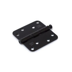 Kogellagerscharnier ronde hoeken 89x89 mm RVS geborsteld zwart Kogellagerscharnier ronde hoeken 89x89 mm RVS geborsteld zwart