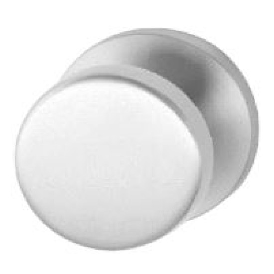 HAFI RVS platte deurknop vast op ronde rozet HAFI RVS platte deurknop vast op ronde rozet