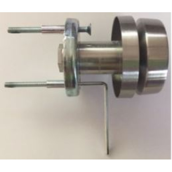 HAFI RVS platte deurknop vast op ronde rozet HAFI RVS platte deurknop vast op ronde rozet