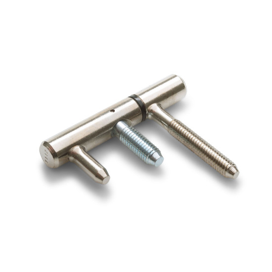 Inboorpaumelle staal vernikkeld 12 mm voor metalen kozijnen