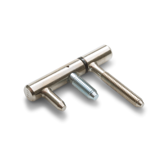 Inboorpaumelle staal vernikkeld 12 mm voor metalen kozijnen