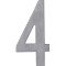 HUISNUMMER 4 150MM RVS