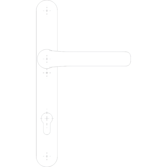 HvN/Q kruk 2018 op 6011-BU PC92 massief schild ovaal SKG2 NUT9