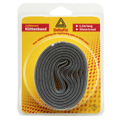 KLITTENBAND ZELFKLEVEND KLEINE ROL HAAKJES EN LUSJES GRIJS 1.5M X 20 MM KLITTENBAND ZELFKLEVEND KLEINE ROL HAAKJES EN LUSJES GRIJS 1.5M X 20 MM