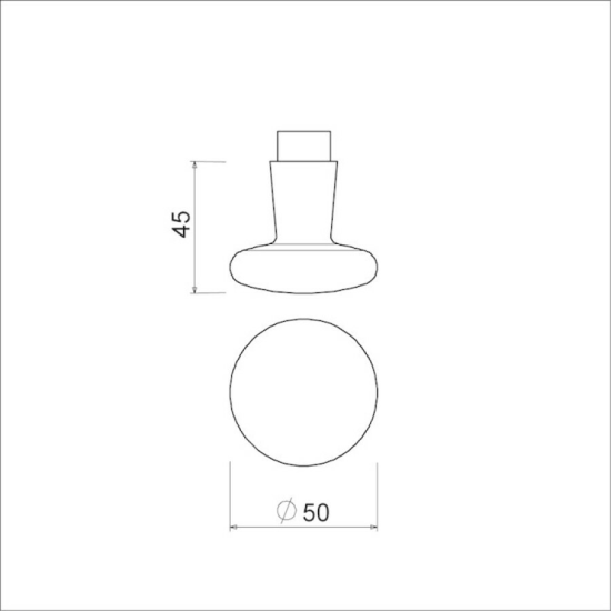 AMI knopkruk gatdeel 160/50 paddenstoel model F1 199080