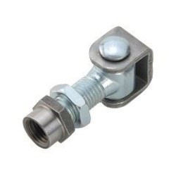 Kort poortscharnier verzinkt M18 met lasmoer en moer Kort poortscharnier verzinkt M18 met lasmoer en moer