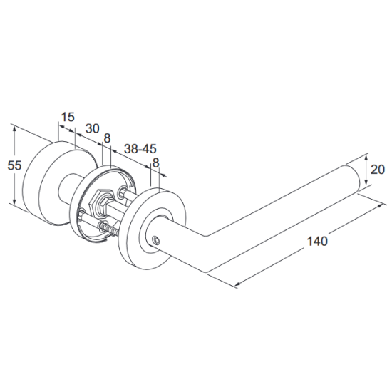 KRUK-KNOP GARNITUUR T MODEL RVS KRUK-KNOP GARNITUUR T MODEL RVS