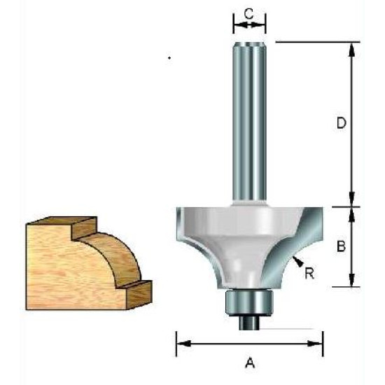 KWARTRONDFREES HM R5 MET LAGER KOLF 8MM