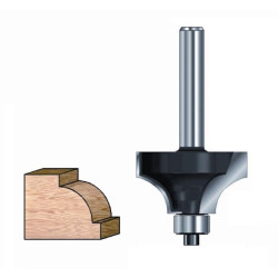 Lintner kwartrondfrees HM - R6.35 met lagerkolf - 8 mm Lintner kwartrondfrees HM - R6.35 met lagerkolf - 8 mm