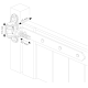 Locinox 4D regelbaar scharnier in RVS voor houten poorten - 500 mm