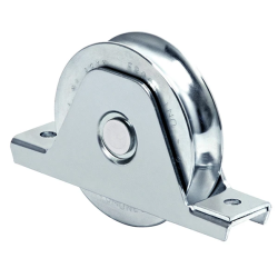 Loopwiel met steun met O-groef 80 mm enkel gelagerd verzinkt Loopwiel met steun met O-groef 80 mm enkel gelagerd verzinkt