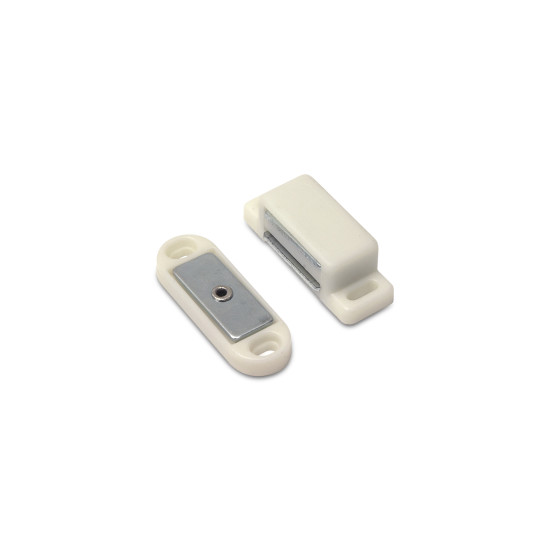 Magneetsnapper MC 8-serie met kunststof tegenplaat 4 kg wit Magneetsnapper MC 8-serie met kunststof tegenplaat 4 kg wit