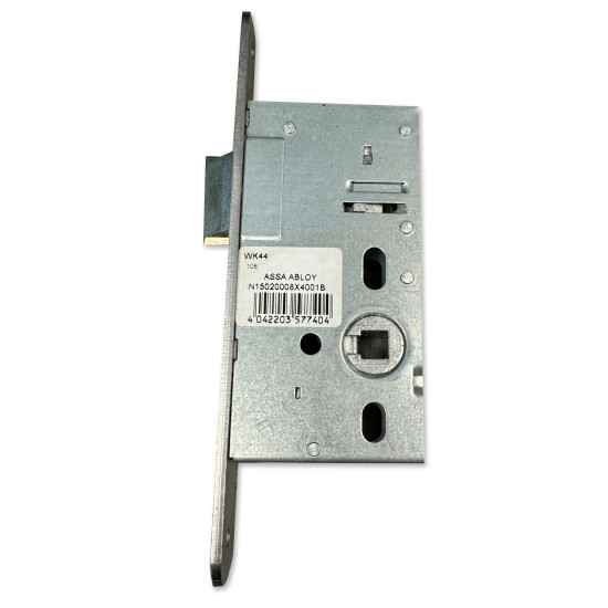 N15020008X4001B LOOPSLOT, DM45MM, KRUKGAT 8MM, VOORPLAAT RVS 20X185MM AFGEROND, ZAMAC VERNIKKELDE DAGSCHOOT, EN12209, DR 1+3/2+4.