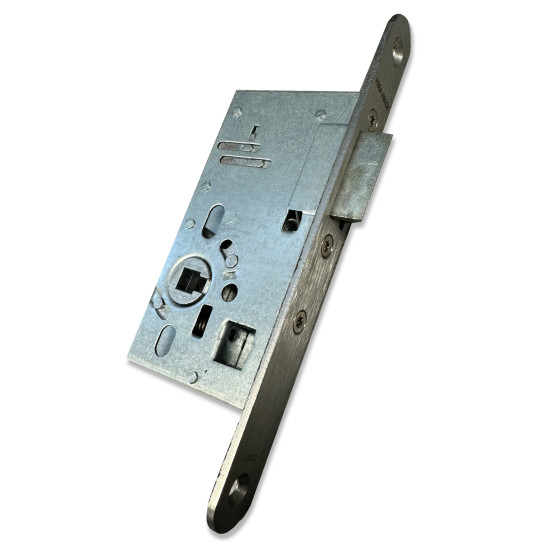 N15020008X4001B LOOPSLOT, DM45MM, KRUKGAT 8MM, VOORPLAAT RVS 20X185MM AFGEROND, ZAMAC VERNIKKELDE DAGSCHOOT, EN12209, DR 1+3/2+4.