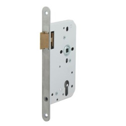 NEMEF Cilinderloopslot, DM60mm, PC72mm, krukgat 8mm, voorplaat RVS 20x235mm afgerond, messing dagschoot, DR 2+4. NEMEF Cilinderloopslot, DM60mm, PC72mm, krukgat 8mm, voorplaat RVS 20x235mm afgerond, messing dagschoot, DR 2+4.