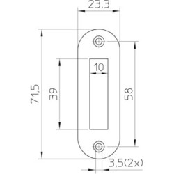 Nemef sluitplaat pa1256/12 verzinkt Nemef sluitplaat pa1256/12 verzinkt