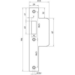 Nemef sluitplaat vp649/47 RVS draairichting 2-4 lange lip Nemef sluitplaat vp649/47 RVS draairichting 2-4 lange lip