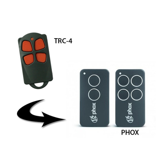 NES-PAP404 PHOX 4 - PHOX-4 handzender tbv Wally ontvanger (vervanger v NES-PAP404 PHOX 4 - PHOX-4 handzender tbv Wally ontvanger (vervanger v