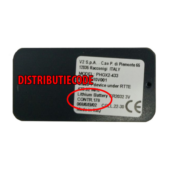 NES-PAP404 PHOX 4 - PHOX-4 handzender tbv Wally ontvanger (vervanger v NES-PAP404 PHOX 4 - PHOX-4 handzender tbv Wally ontvanger (vervanger v