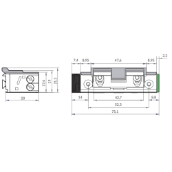 ONTSLUITER FAIL SAFE RUSTSTROOM SPANNINGSLOOS ONTGRENDELD MET CONTACT EN GELEIDING 6-28 V AC/DC ONTSLUITER FAIL SAFE RUSTSTROOM SPANNINGSLOOS ONTGRENDELD MET CONTACT EN GELEIDING 6-28 V AC/DC