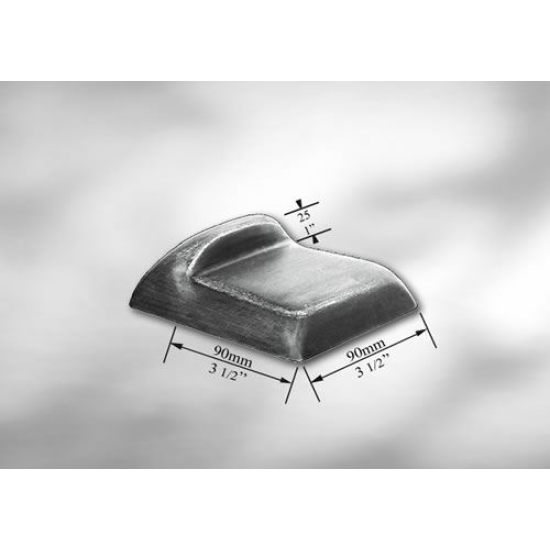 Poortaanslag met aangelast stuk