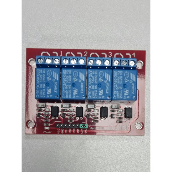 RELAIS BORD 4 KANAALS 12V DC
