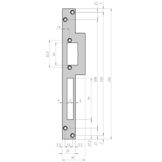 SLUITPLAAT RVS 3MM