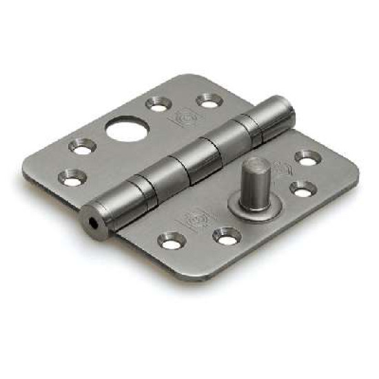 Kogellagerscharnier ronde hoeken SKG3 89x89 mm RVS geborsteld