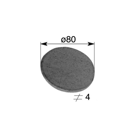 SCHIJF STAAL Ø80X4 MM