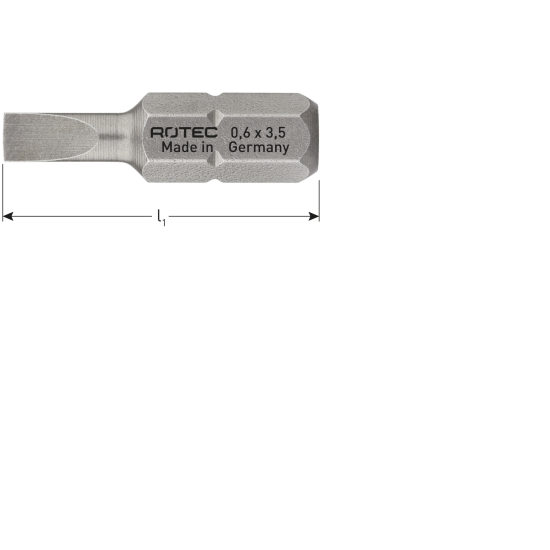 Rotec schroefbit sleuf SL 0,6 x 3,5x25mm