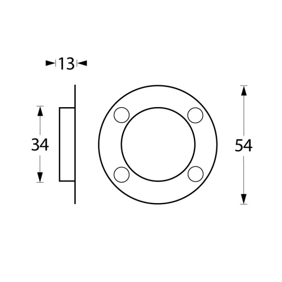SCHUIFDEURKOM ø34/55MM MET SCHROEFGATEN RVS SCHUIFDEURKOM ø34/55MM MET SCHROEFGATEN RVS